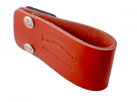 LBL-9X Red Leather Belt Loop Click Fast